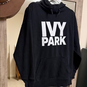 IVY PARK Black Hoodie with White Logo